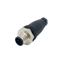 Field Wireable Waterproof Straight M12 Connector 4 Pin